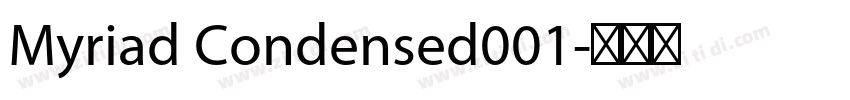 Myriad Condensed001字体转换